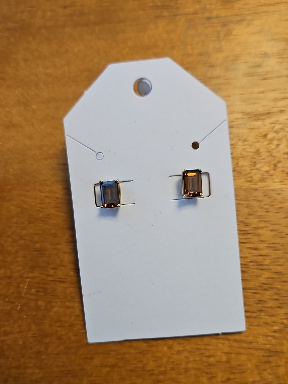 Diamond Nexus Emerald Cut Chocolate Diamond Stud